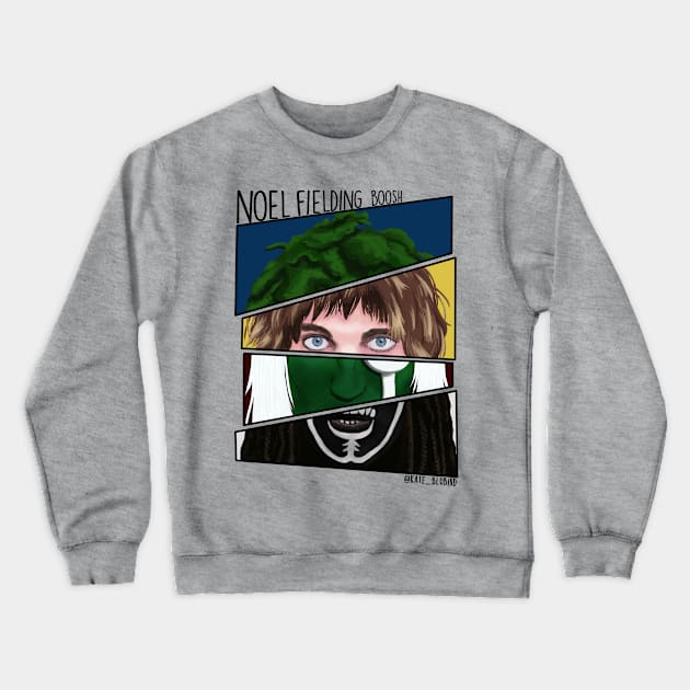 Noel Fielding Boosh characters Crewneck Sweatshirt by KateBlubird